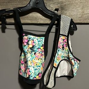 Skinny Dip floral fish net bikini